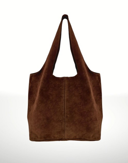 Women's Suede Leather Shoulder Bag -model Giannina