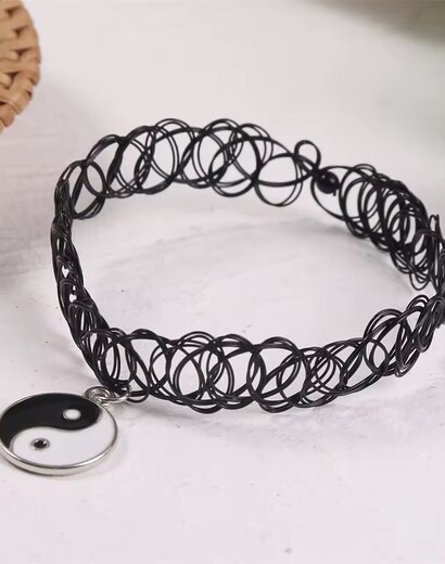 Drip oil pendant necklace