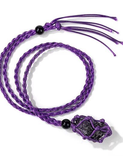 Handmade woven hemp rope necklace