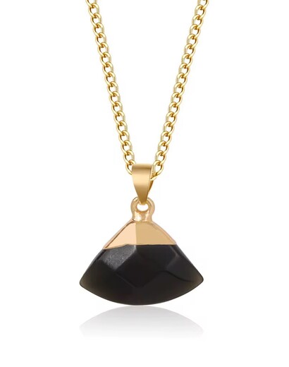 Collarbone necklace with fun  shaped stone